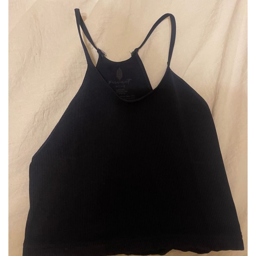 Navy free people movement tank top